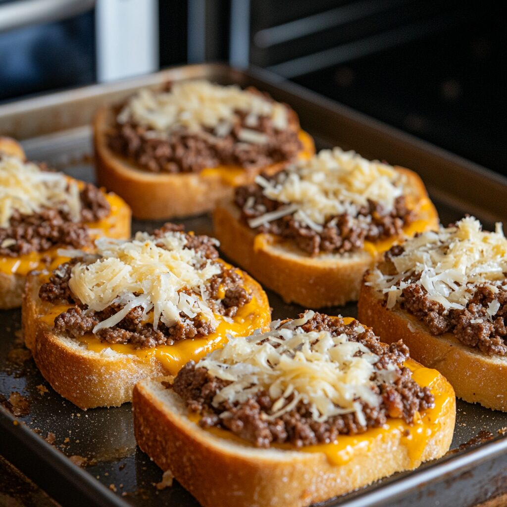Cheeseburger Garlic Toast