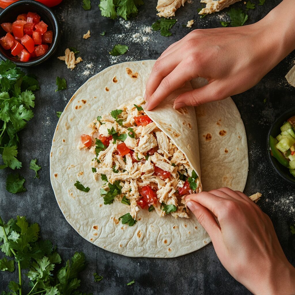 Cheesy Garlic Chicken Wraps Recipes