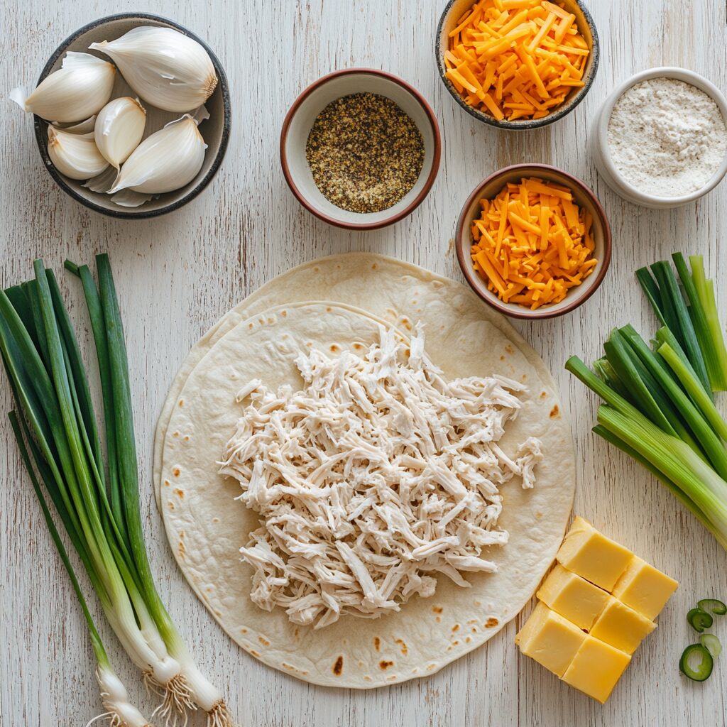 Cheesy Garlic Chicken Wraps Recipes