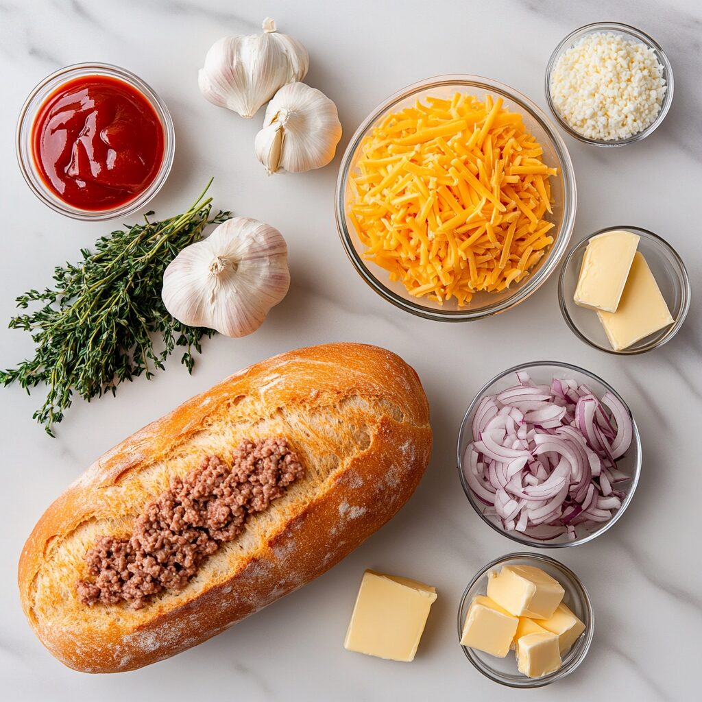 Cheeseburger Garlic Toast