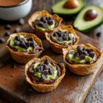 Chocolate Avocado Mousse Tortilla Cups