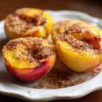 Cinnamon Sugar Baked Peaches
