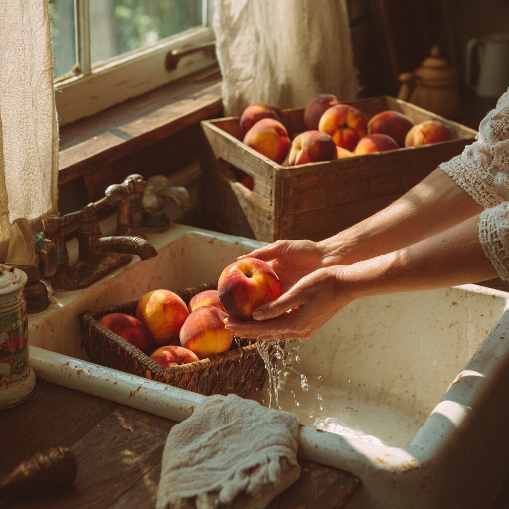 baked cinnamon sugar peaches