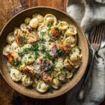 Garlic Butter Chicken Bites with Creamy Parmesan Pasta